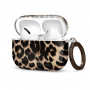 Tech-Protect Lamano Hülle für Apple AirPods Pro 3 mit Karabiner, Exotic Touch (Black and Brown)