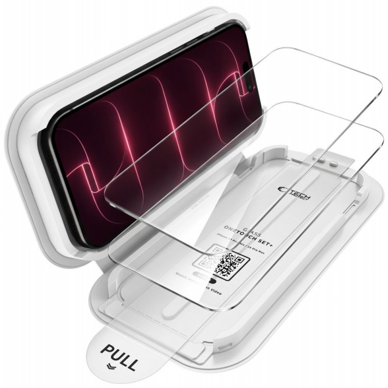 Tech-Protect OneTouch Set+ Panzerglas für Apple iPhone 17 Pro / 18 Pro, transparent (2 Stück)