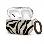 Tech-Protect Lamano Hülle für Apple AirPods Pro 3 mit Karabiner, Nature Muse (Schwarz und Beige)
