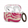 Tech-Protect Lamano Hülle für Apple AirPods Pro 3 mit Karabiner, Flamingo Bloom (Pink und Beige)
