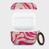 Tech-Protect Lamano Hülle für Apple AirPods Pro 3 mit Karabiner, Flamingo Bloom (Pink und Beige)