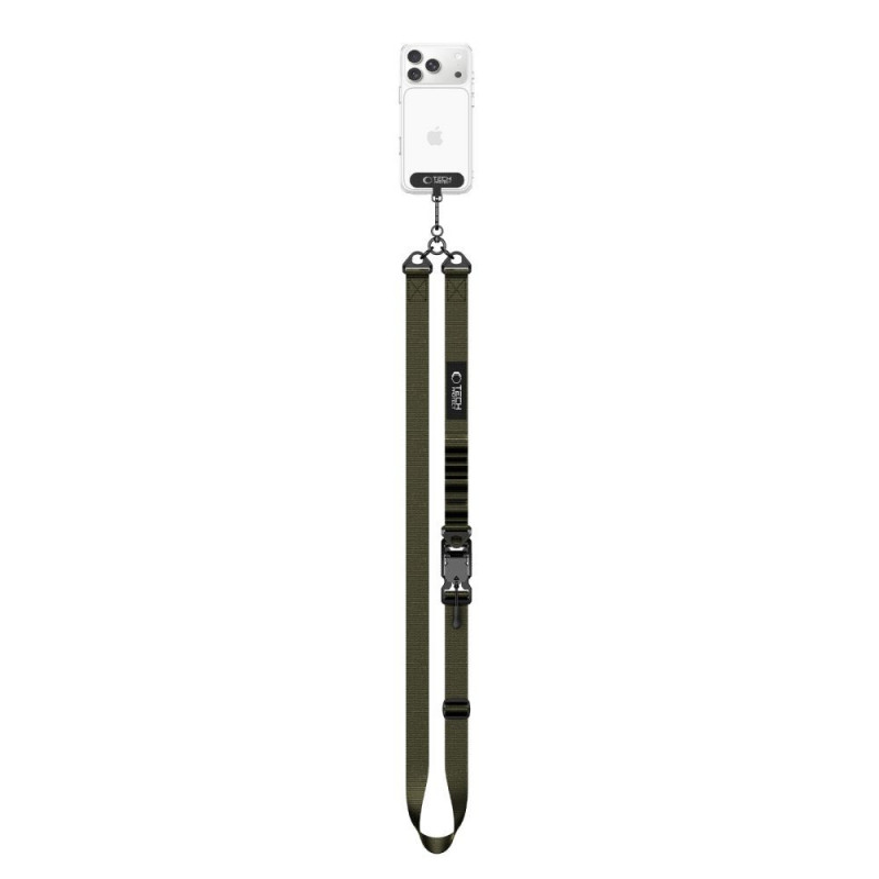 Tech-Protect C9S Rope Crossbody Handyband, Nylon, 91–140 cm, Army Green