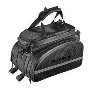 Rockbros A6-6 Fahrrad-Gepäckträgertasche, 35 l, mit ausklappbaren Taschen, schwarz