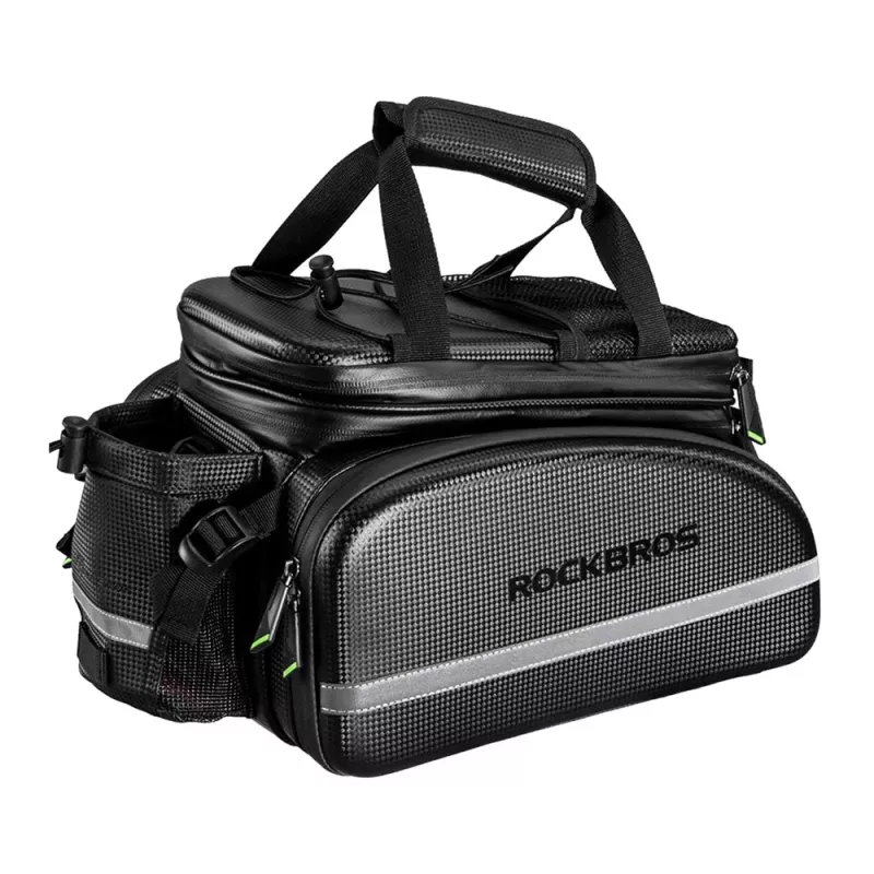 Rockbros A6-6 Fahrrad-Gepäckträgertasche, 35 l, mit ausklappbaren Taschen, schwarz