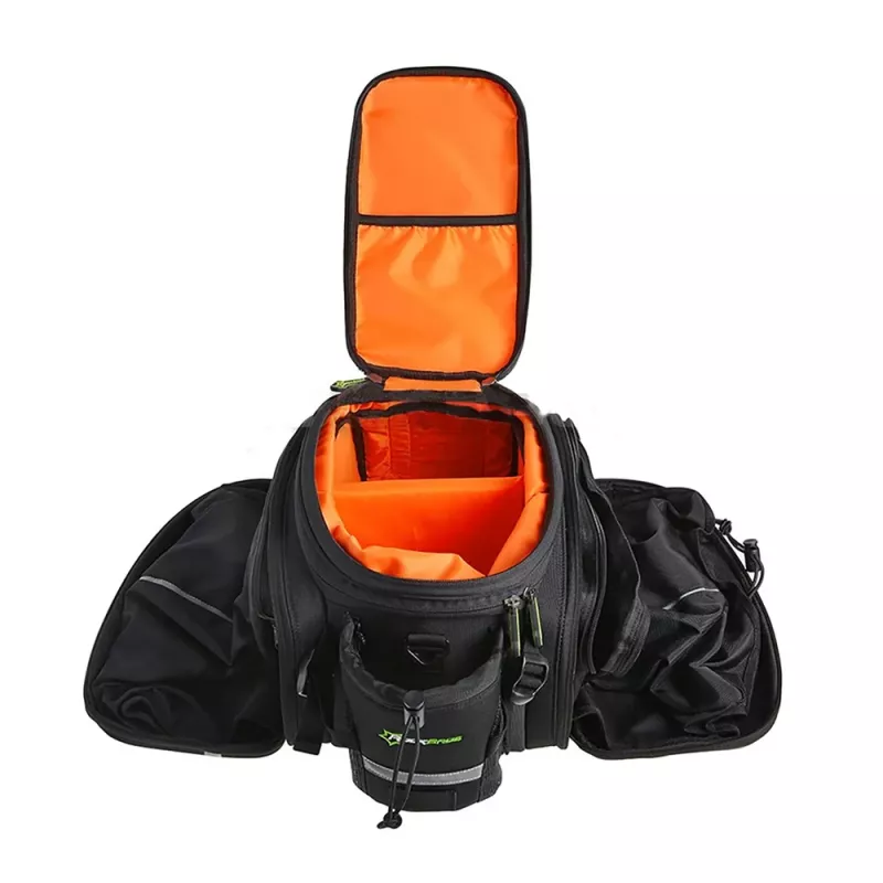 Rockbros A6-6 Fahrrad-Gepäckträgertasche, 35 l, mit ausklappbaren Taschen, schwarz