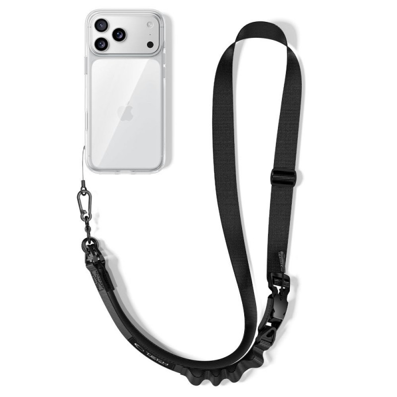 Tech-Protect C9S Rope Crossbody Handy-Trageriemen, Schwarz