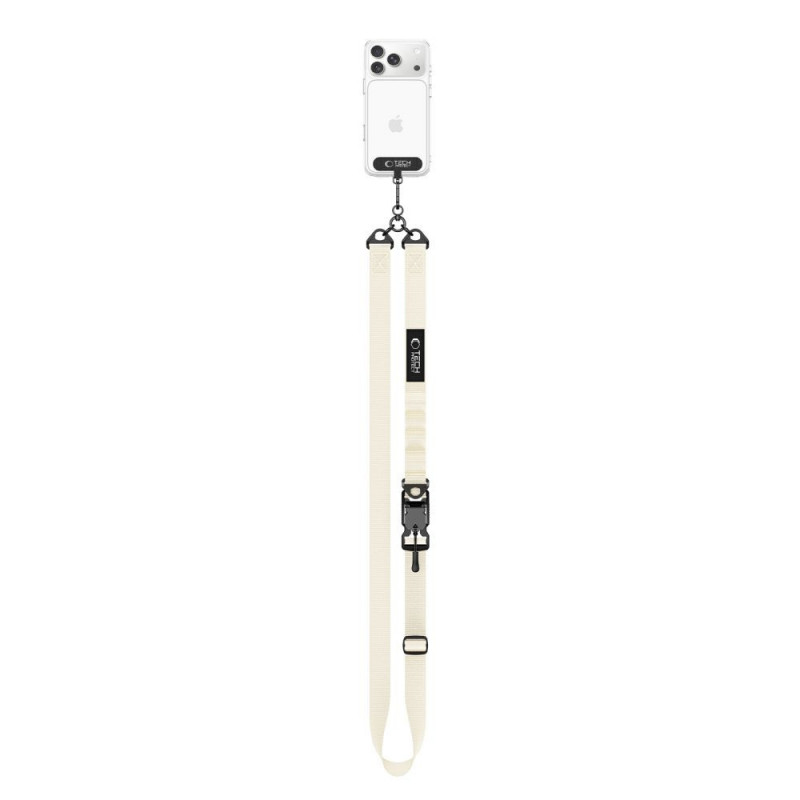 Tech-Protect C9S Rope Crossbody Handy-Trageband, Nylon, 91–140 cm, Desert Beige