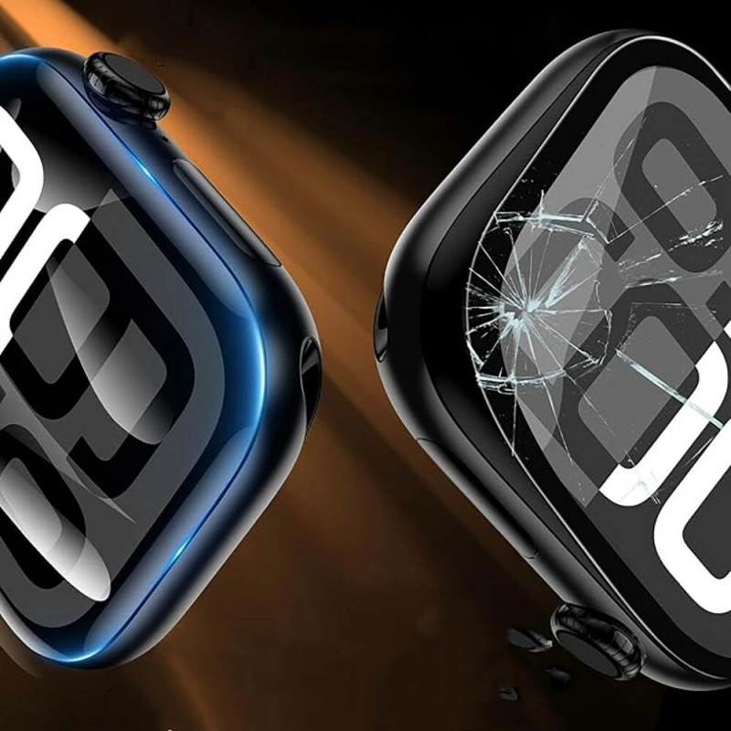 Tech-Protect Easy Set Flex+ Hybridglas für Apple Watch 4 / 5 / 6 / SE 1 / 2 / 3 40 mm, Schwarz (3 Stk.)
