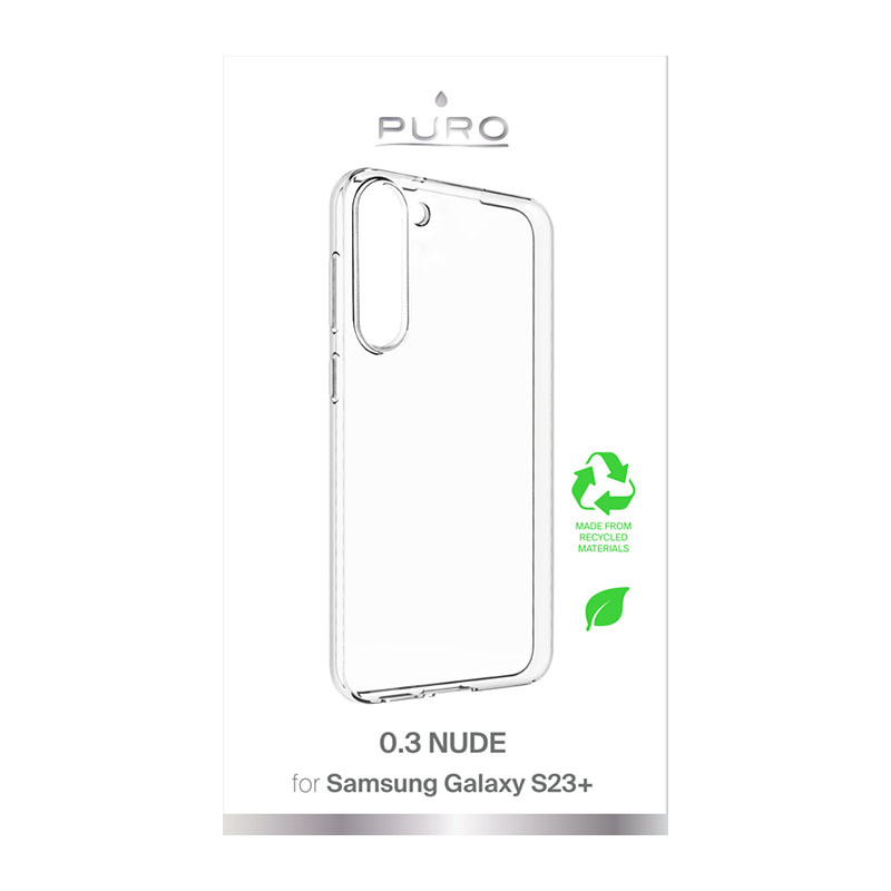 Puro 0.3 Nude Hülle für Samsung Galaxy S23+, transparent