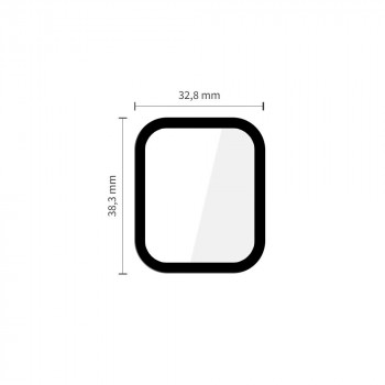 Tech-Protect Glass Flex+ Hybridglas für Apple Watch 4 / 5 / 6 / SE 1 / 2 / 3 40 mm, Schwarz (2 Stk.)