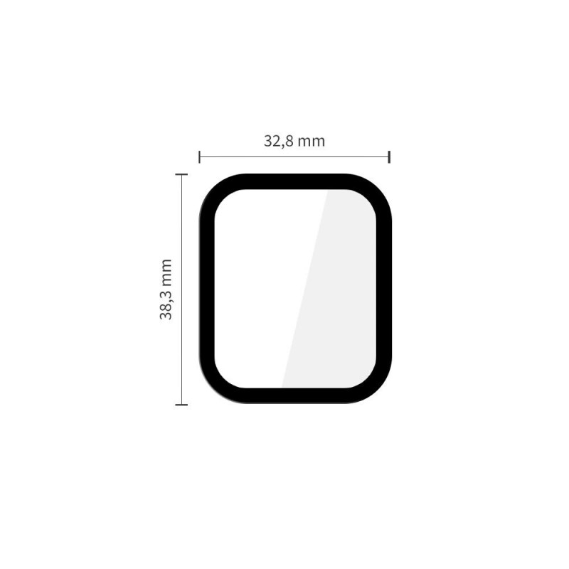 Tech-Protect Glass Flex+ Hybridglas für Apple Watch 4 / 5 / 6 / SE 1 / 2 / 3 40 mm, Schwarz (2 Stk.)
