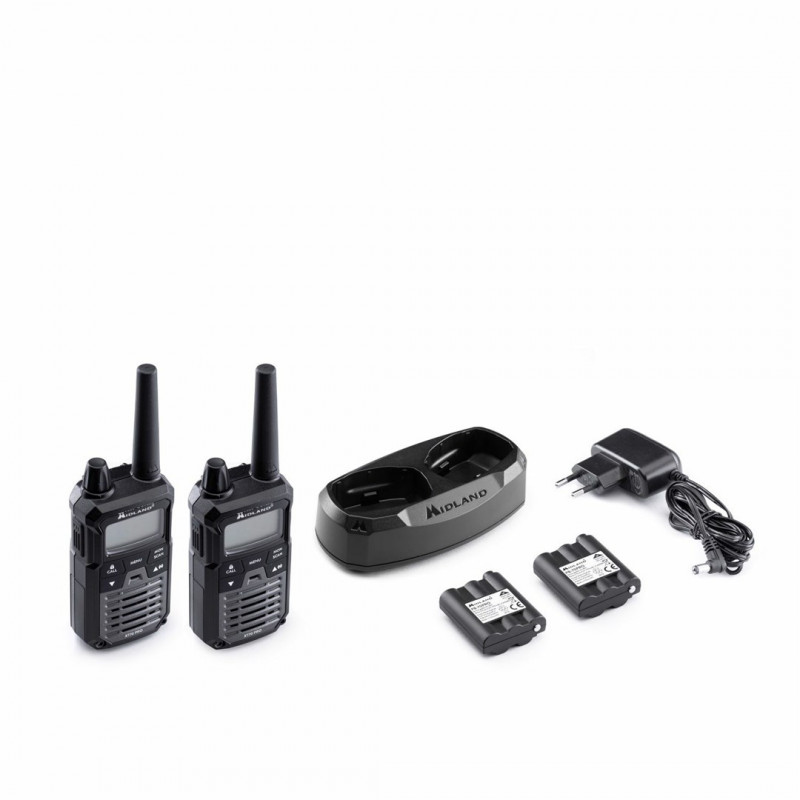 Midland XT70 Pro Duo Walkie-Talkie, Schwarz
