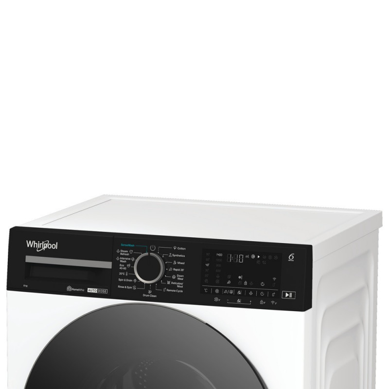 Whirlpool WPM 87W ADS EE Frontlader-Waschmaschine, 8 kg, 1400 RPM, Weiß