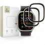 Tech-Protect Glass Ring gehärtetes Glas für Apple Watch Ultra 49 mm, Silber und Schwarz (2 Stk.)