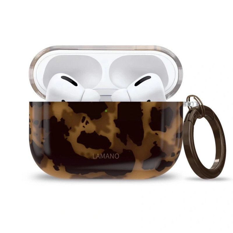 Tech-Protect Lamano Hülle für Apple AirPods Pro 3, Schwarz und Braun