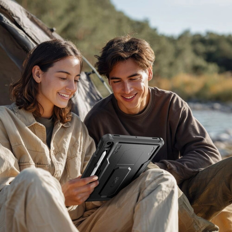 Tech-Protect Kevlar Pro Tablet-Hülle für Samsung Galaxy Tab S9 11.0 / S10 FE / S10 Lite 10.9 (X710 / X716B / X520 / X526 / X400 / X406B), Schwarz