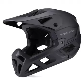 Wozinsky Full-Face-Fahrradhelm mit abnehmbarem Visier, 60-62 cm, schwarz