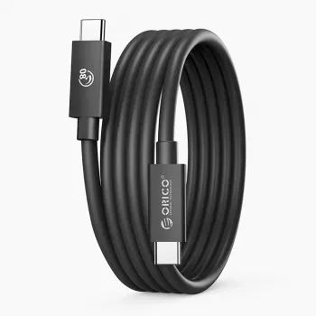 Orico TBZ5-10-BK USB4-Kabel kompatibel mit Thunderbolt 5, 80Gbps, 240W, USB-C auf USB-C, 1 m, Schwarz