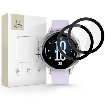 Tech-Protect Glass Flex+ Hybridglas für Garmin Venu 4 41 mm, Schwarz (2 Stk.)