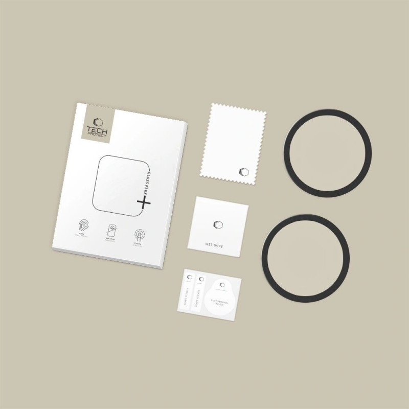 Tech-Protect Glass Flex+ Hybridglas für Garmin Venu 4 41 mm, Schwarz (2 Stk.)
