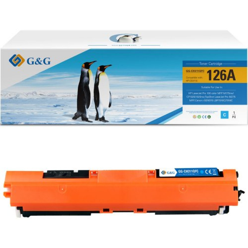G&G Kompatible Tonerkartusche für HP 126A (CE311A) / Canon 729C (14390)