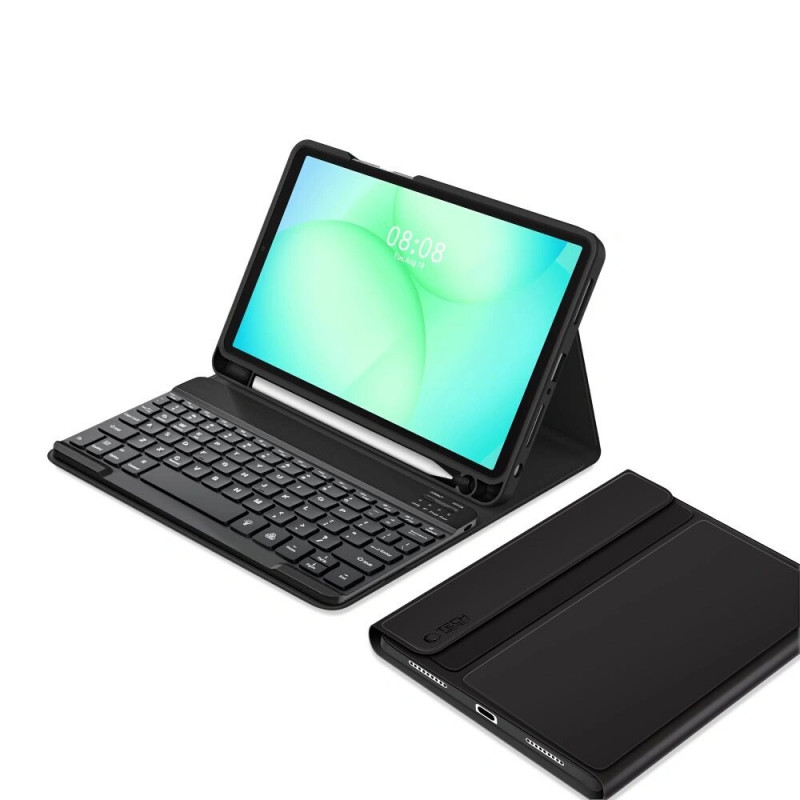 Tech-Protect SmartCase Pen + Tastatur für Samsung Galaxy Tab A9+ / A11+ 11.0 (X210 / X215 / X216 / X230 / X235 / X236), Schwarz