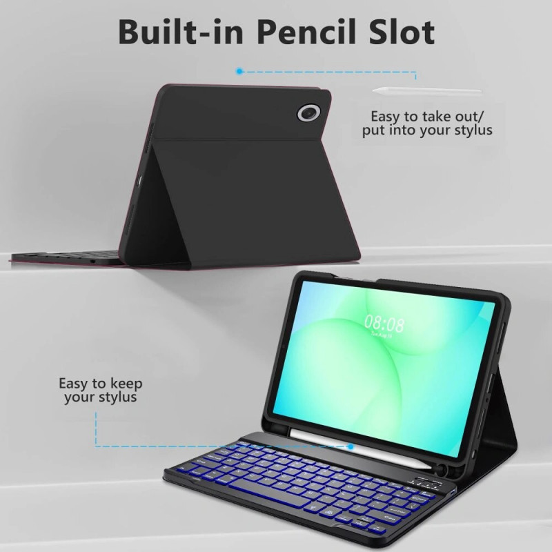 Tech-Protect SmartCase Pen + Tastatur für Samsung Galaxy Tab A9+ / A11+ 11.0 (X210 / X215 / X216 / X230 / X235 / X236), Schwarz