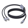 UGREEN L533 2in1 USB-C-Kabel, USB-C auf 2x USB-C PD 140W, 2 m, Schwarz