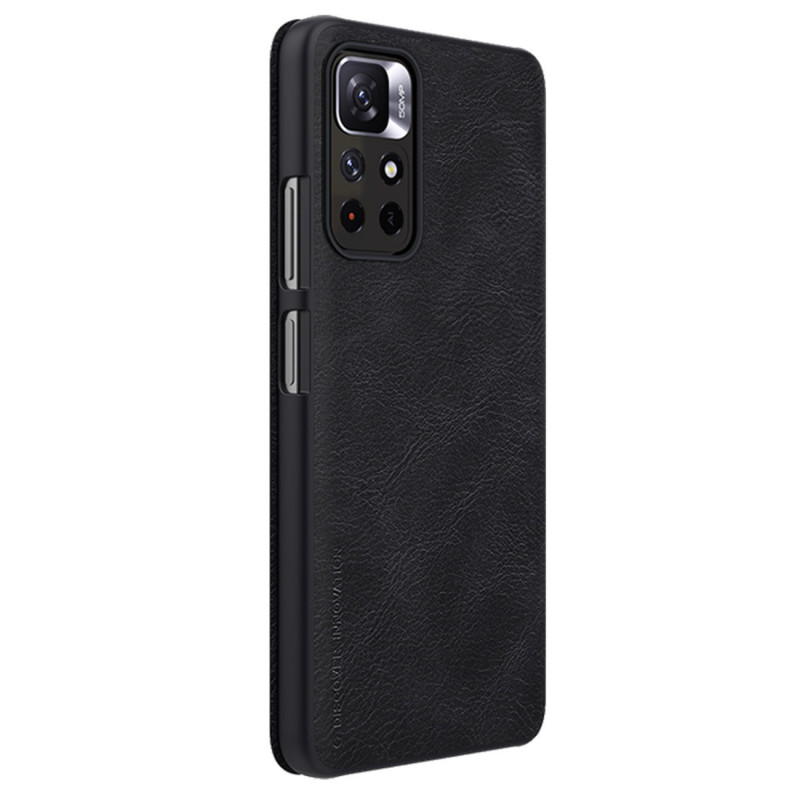 Nillkin Qin Hülle für Xiaomi Redmi Note 11T 5G / Poco M4 Pro 5G, Schwarz