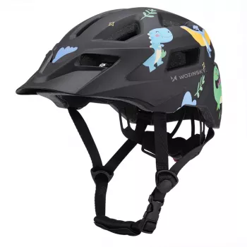 Wozinsky Kinder-MTB-Fahrradhelm mit abnehmbarem Visier, Größe XS (48-52 cm), schwarz