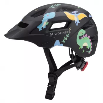 Wozinsky Kinder-MTB-Fahrradhelm mit abnehmbarem Visier, Größe XS (48-52 cm), schwarz