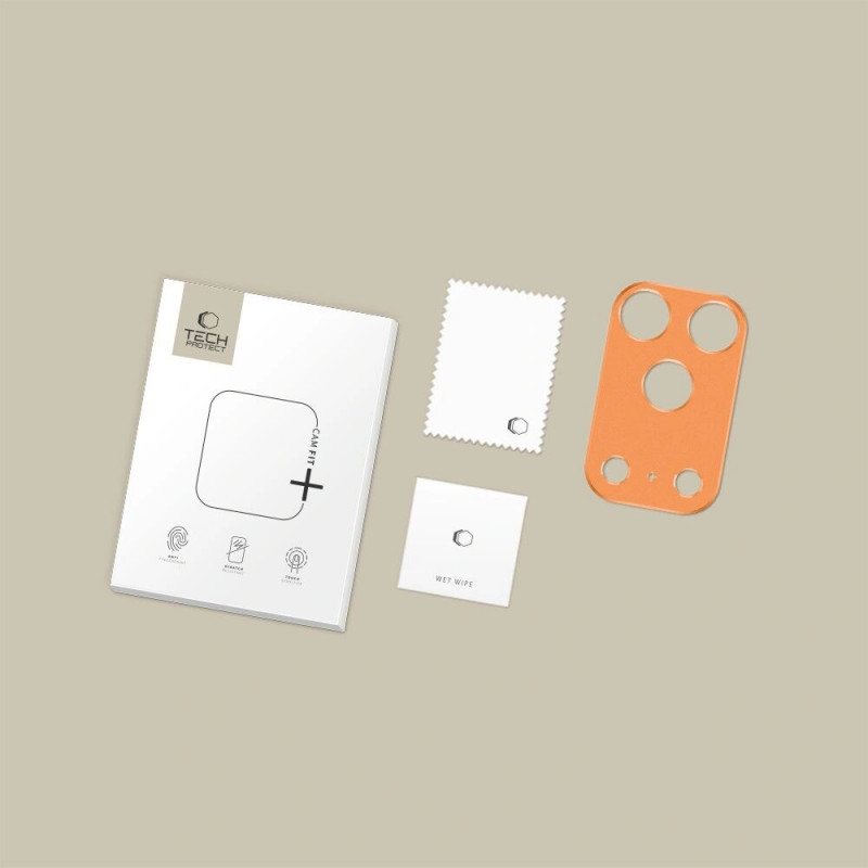 Tech-Protect Camalloy Fit+ Kamerabdeckung für Apple iPhone 17 Pro Max, Cosmic Orange