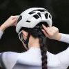 Rockbros LK-15 Carbon Fiber Fahrradhelm 58-62cm, Hellgrau