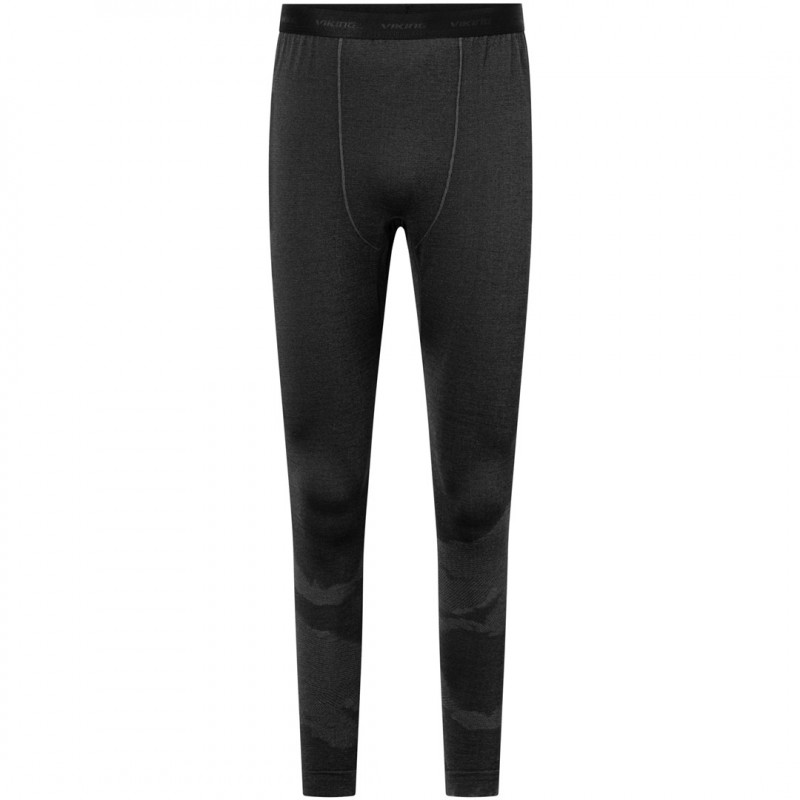VIKING Gasher Man Set Merino Thermo-Unterwäsche-Set für Herren, Größe L, schwarz