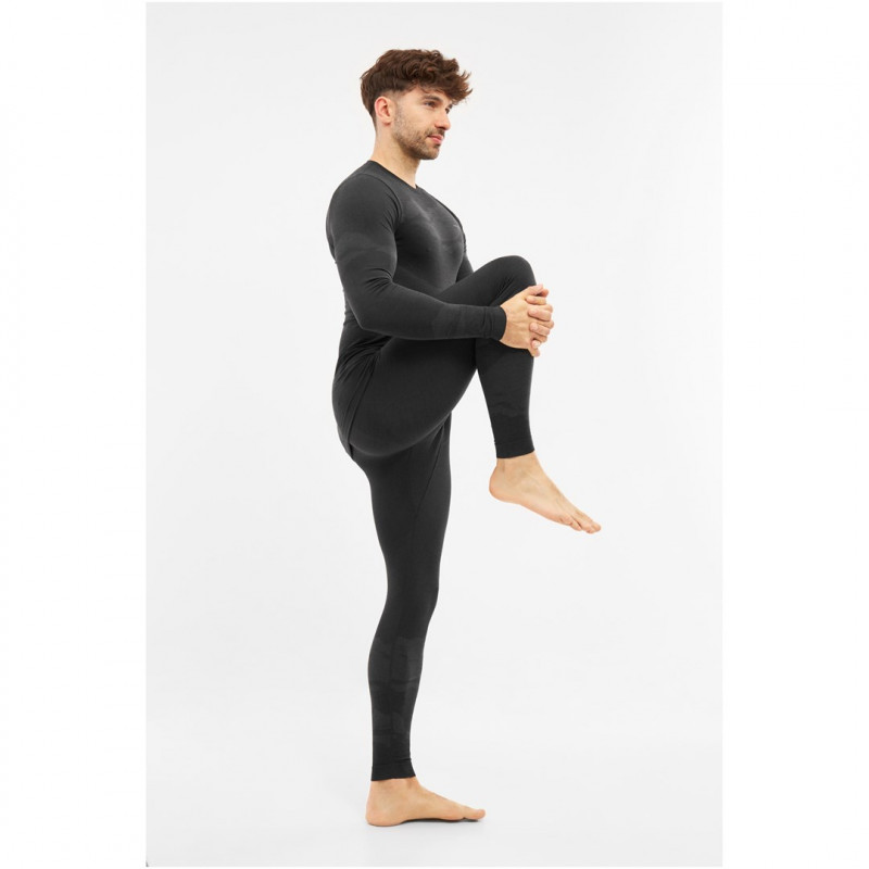 VIKING Gasher Man Set Merino Thermo-Unterwäsche-Set für Herren, Größe L, schwarz