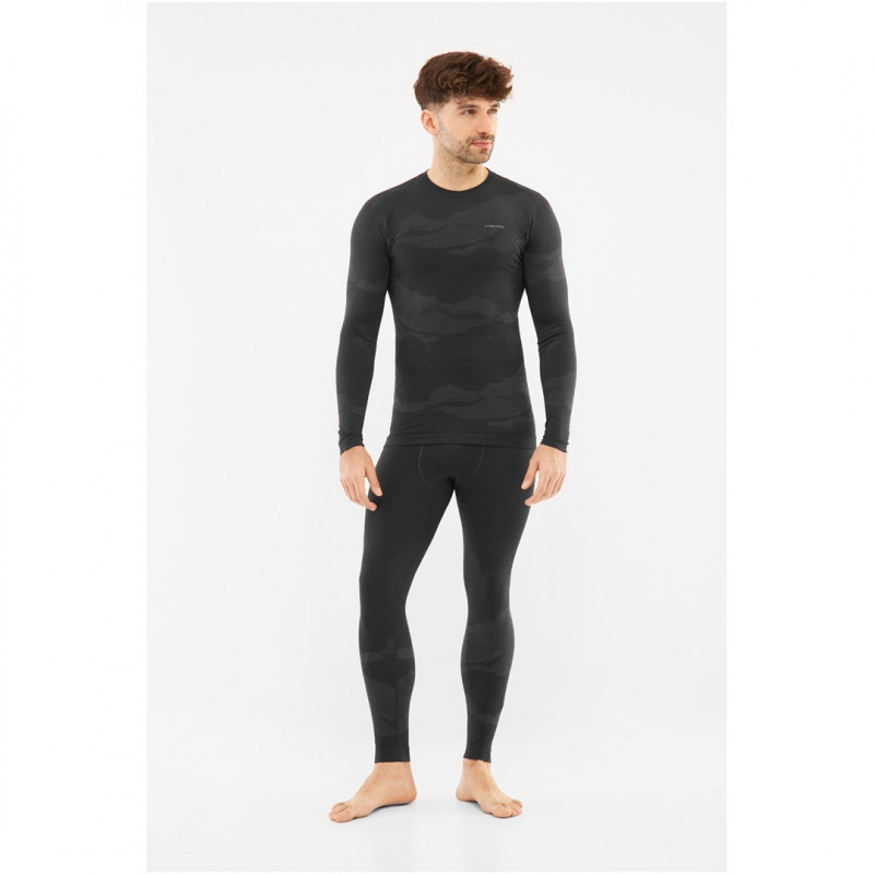 VIKING Gasher Man Set Merino Thermo-Unterwäsche-Set für Herren, Größe M, schwarz