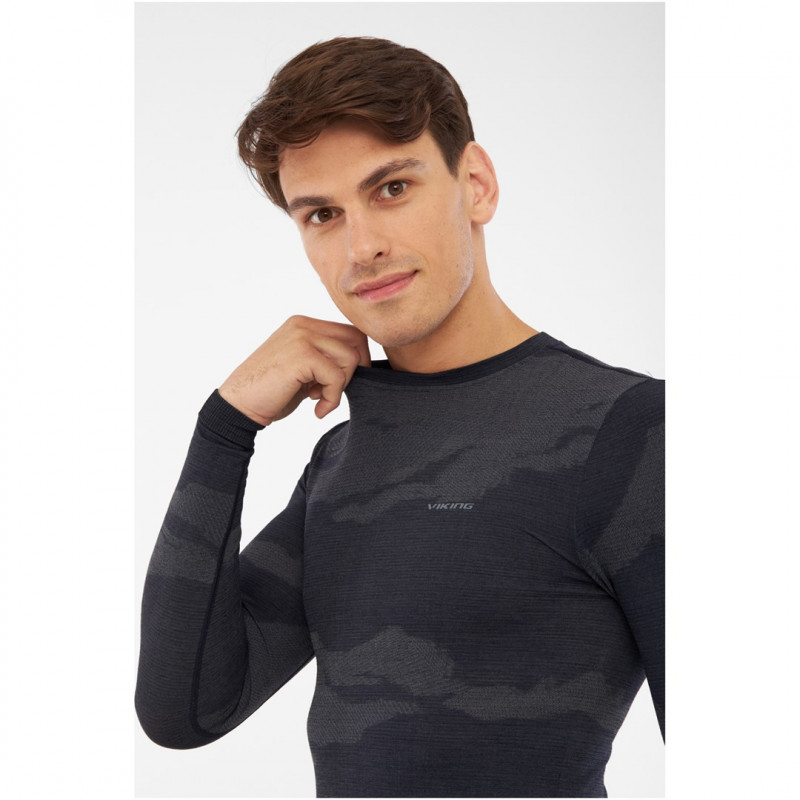 VIKING Gasher Man Set Merino Herrenunterwäsche, Größe M, marineblau