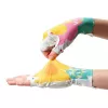 Rockbros S389 Kurzfinger-Fahrradhandschuhe für Damen mit Stoßdämpfung, Größe L, mehrfarbig