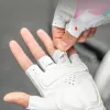 Rockbros S389 Kurzfinger-Fahrradhandschuhe für Damen mit Stoßdämpfung, Größe L, mehrfarbig