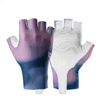 Rockbros S389 Kurzfinger-Fahrradhandschuhe für Damen mit Stoßdämpfung, Größe L, lila