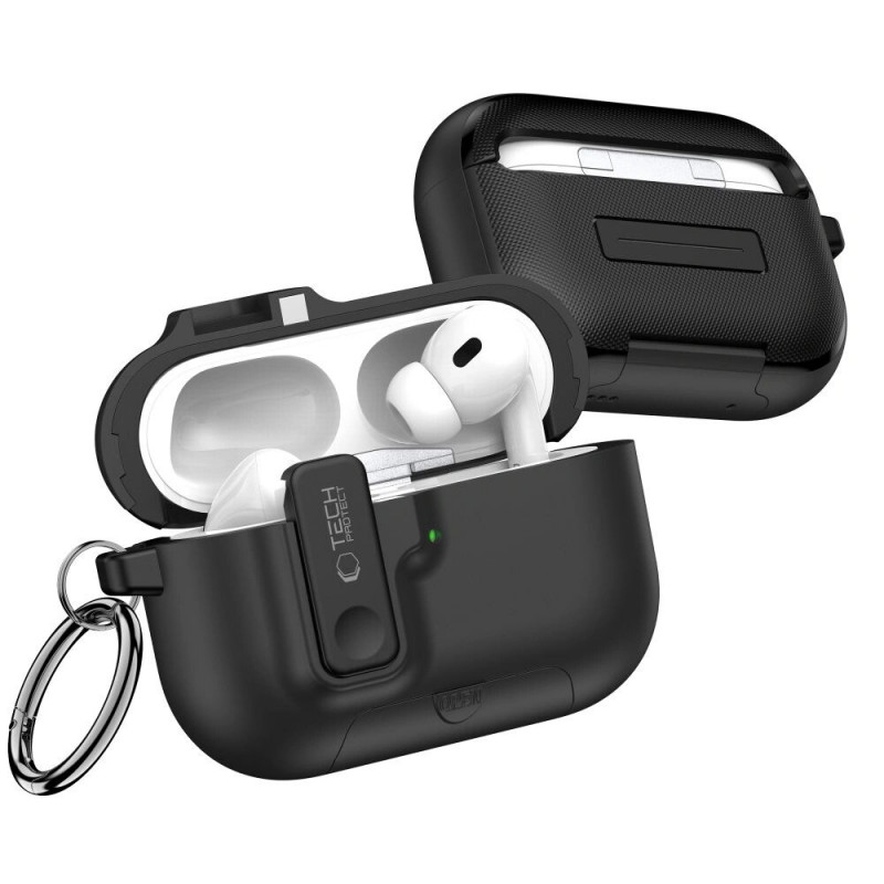 Tech-Protect Slim Hook Hülle für Apple AirPods Pro 3, Schwarz