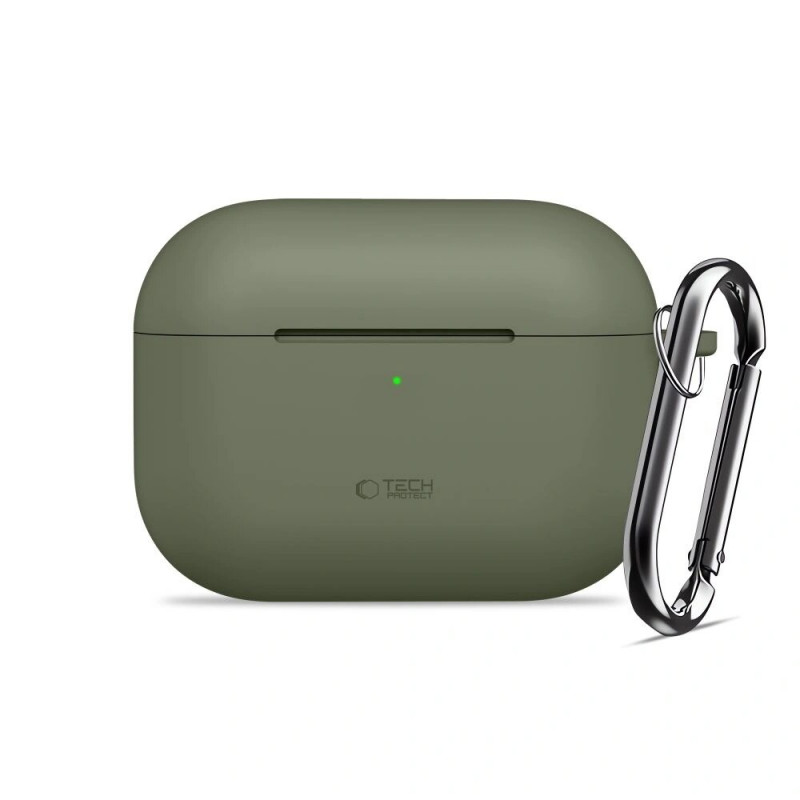 Tech-Protect Silicone Hook Hülle für Apple AirPods Pro 3, Olive Green