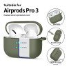 Tech-Protect Silicone Hook Hülle für Apple AirPods Pro 3, Olive Green
