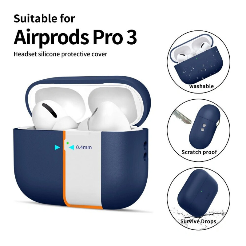 Tech-Protect Silikon-Hülle Apple AirPods Pro 3 Navy Blue