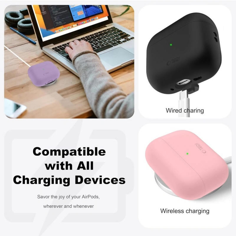 Tech-Protect Silikonhülle Apple AirPods Pro 3 Schwarz
