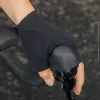 Rockbros TLS004 ROAD TO SKY kurze stoßdämpfende Fahrradhandschuhe S, Schwarz
