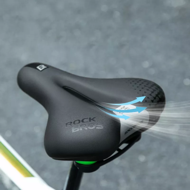 Rockbros 6876 Komfortabler ergonomischer Fahrradsattel, Schwarz
