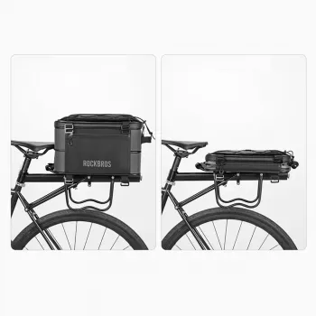 Rockbros A30 ROAD TO SKY faltbare Fahrradtasche für Gepäckträger 15–30 L, Schwarz
