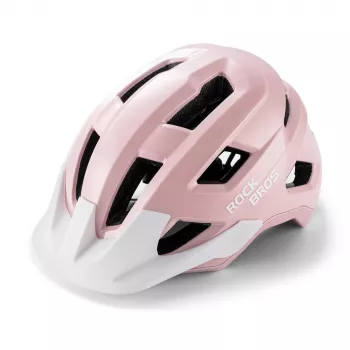 Rockbros LK-67 Jugend-Fahrradhelm mit abnehmbarem Visier 54–58 cm, Pink