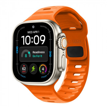 Tech-Protect Silicone Line Apple Watch 8 / 9 / 10 / 11 / 12 / SE / Ultra 44/45/46/49 mm Armband, Orange